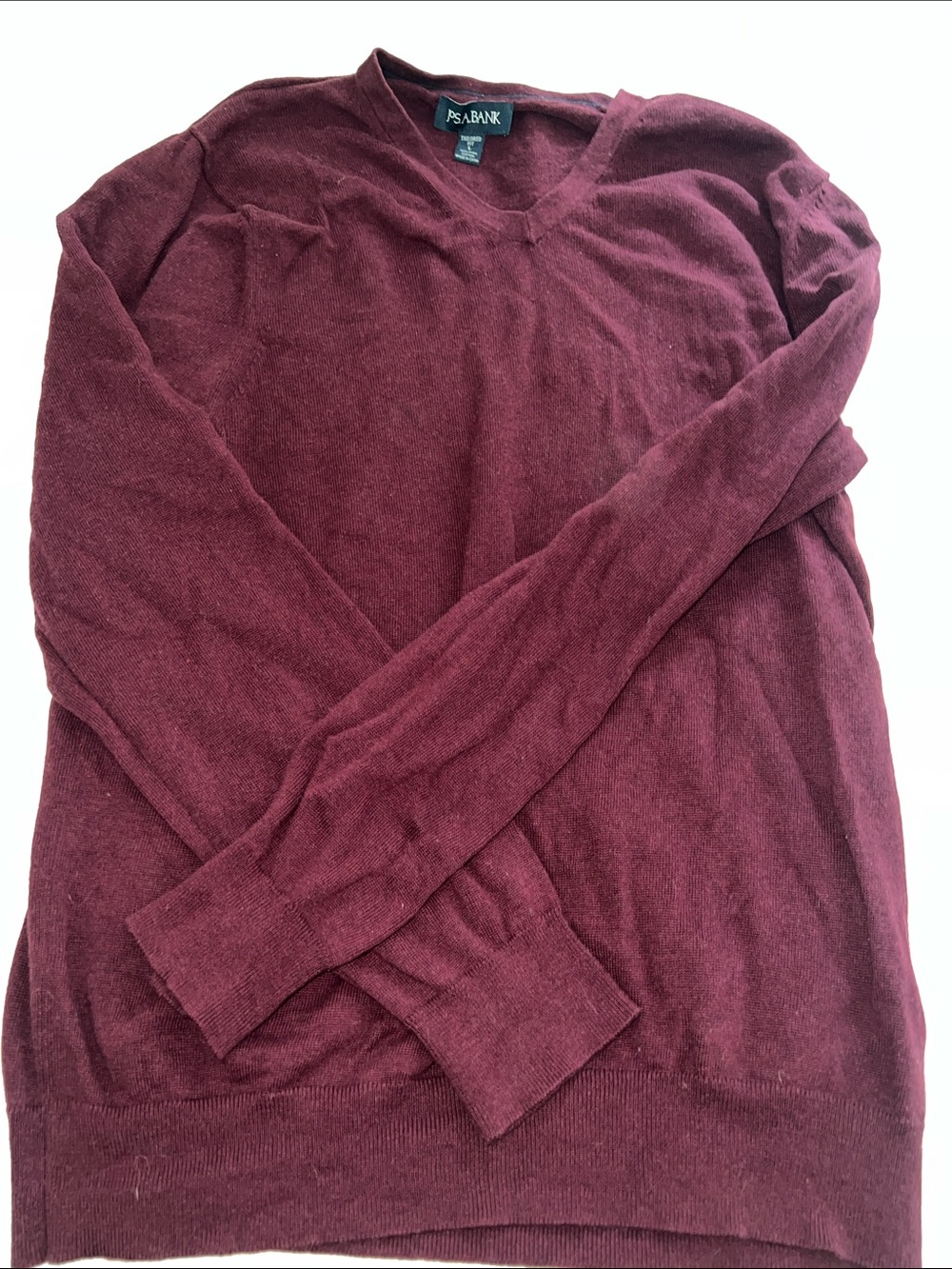 Jos. A. Bank Men's V-Neck Sweater in Deep Burgundy
